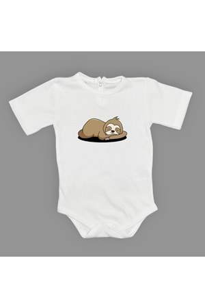 Tembel Baskılı Bebek Body Zıbın Çıtçıtlı Badi