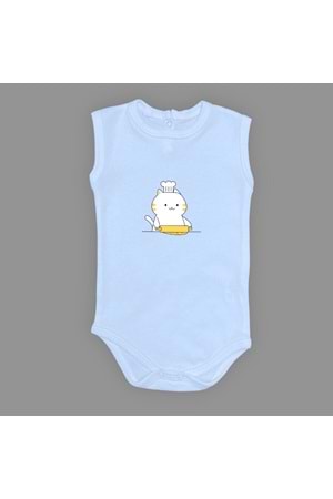 Baskılı Şef Kedi Bebek Çıtçıtlı Body