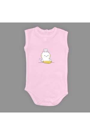 Baskılı Şef Kedi Bebek Çıtçıtlı Body