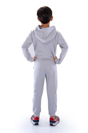 Adventure Nakış Kanguru Cepli Kapüşonlu Çocuk Eşofman MNK10072