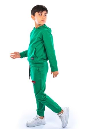 New Design Kanguru Cepli Kapüşonlu Çocuk Eşofman MNK10073