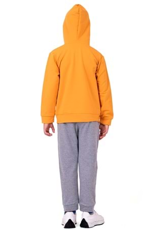 Worldwide Winner Nakış Kanguru Cepli Kapüşonlu Çocuk Eşofman MNK10073