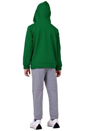 Worldwide Winner Nakış Kanguru Cepli Kapüşonlu Çocuk Eşofman MNK10073