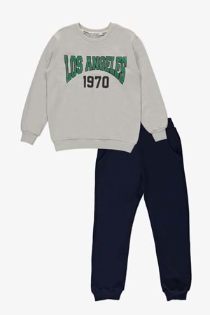 Los Angeles Baskılı 2İplik Erkek Çocuk Eşofman MNK14207