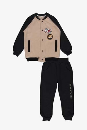 Kolej Ceketli Kaplan Motifli 2İplik Erkek Çocuk Takım MNK14234