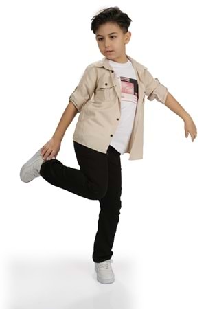 Gömlek , Pantolon , T-Shirt 3Parça Erkek Çocuk Takım MNK1754