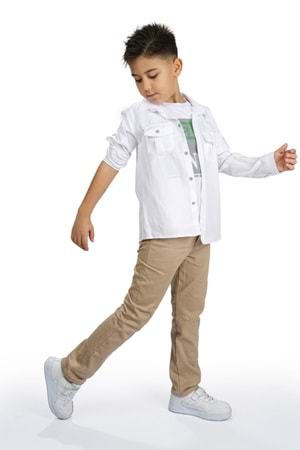 Gömlek , Pantolon , T-Shirt 3Parça Erkek Çocuk Takım MNK1754