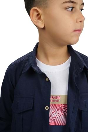 Gömlek , Pantolon , T-Shirt 3Parça Erkek Çocuk Takım MNK1754