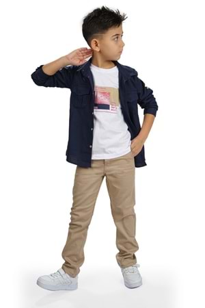 Gömlek , Pantolon , T-Shirt 3Parça Erkek Çocuk Takım MNK1754