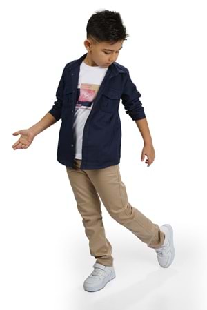 Gömlek , Pantolon , T-Shirt 3Parça Erkek Çocuk Takım MNK1754