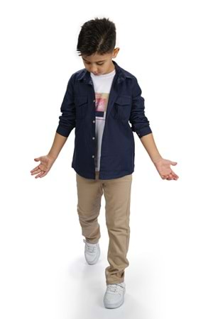 Gömlek , Pantolon , T-Shirt 3Parça Erkek Çocuk Takım MNK1754