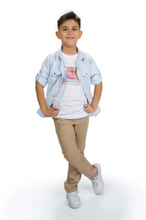 Gömlek , Pantolon , T-Shirt 3Parça Erkek Çocuk Takım MNK1754