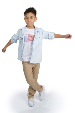 Gömlek , Pantolon , T-Shirt 3Parça Erkek Çocuk Takım MNK1754