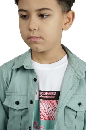 Gömlek , Pantolon , T-Shirt 3Parça Erkek Çocuk Takım MNK1754