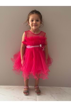 Kız Çocuk Tütülü Vena Elbise MNK285