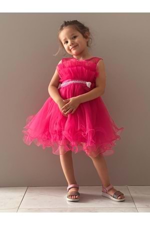 Kız Çocuk Tütülü Vena Elbise MNK285