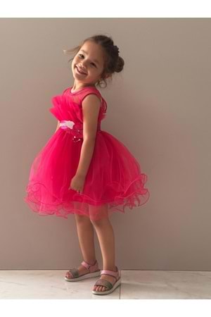 Kız Çocuk Tütülü Vena Elbise MNK285