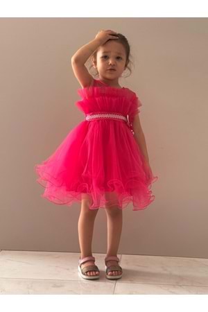 Kız Çocuk Tütülü Vena Elbise MNK285