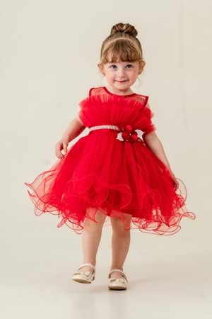 Kız Çocuk Tütülü Vena Elbise MNK285