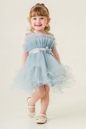 Kız Çocuk Tütülü Vena Elbise MNK285