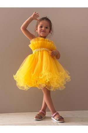 Kız Çocuk Tütülü Vena Elbise MNK285