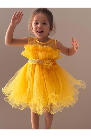 Kız Çocuk Tütülü Vena Elbise MNK285