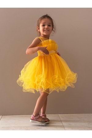 Kız Çocuk Tütülü Vena Elbise MNK285