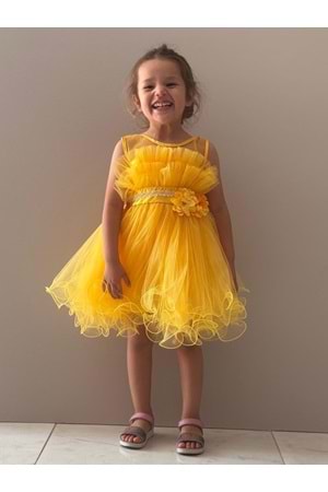 Kız Çocuk Tütülü Vena Elbise MNK285