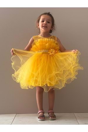 Kız Çocuk Tütülü Vena Elbise MNK285