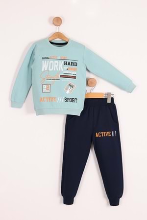 Work Baskılı Erkek Çocuk Eşofman MNK3112