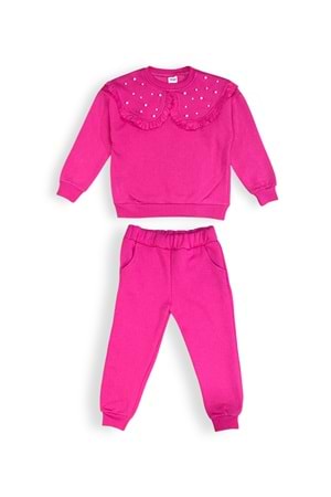 3iplik İçi Polarlı incili Kız Çocuk Eşofman MNK414418