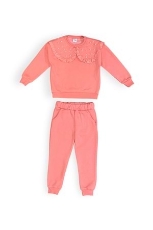 3iplik İçi Polarlı incili Kız Çocuk Eşofman MNK414418