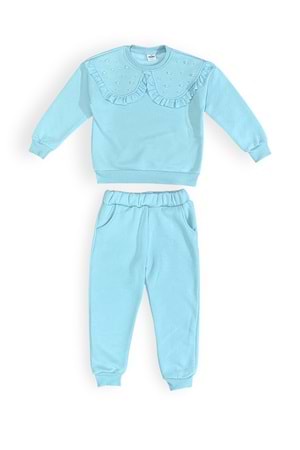 3iplik İçi Polarlı incili Kız Çocuk Eşofman MNK414418