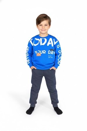 3iplik İçi Polarlı Çocuk Eşofman MNK415169