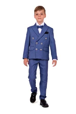Kruvaze İtalyan Kesim Montero Erkek Çocuk Takım Elbise MNK5689