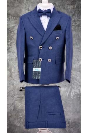 Kruvaze İtalyan Kesim Montero Erkek Çocuk Takım Elbise MNK5689