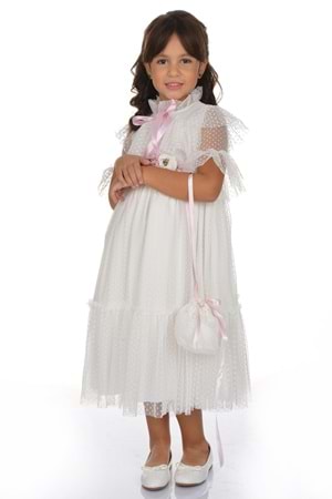 Dantel Vintage Çantalı Elbise MNKA248