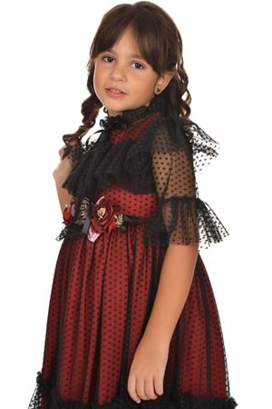 Dantel Vintage Çantalı Elbise MNKA248