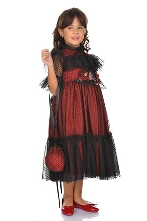 Dantel Vintage Çantalı Elbise MNKA248