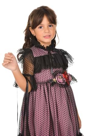 Dantel Vintage Çantalı Elbise MNKA248