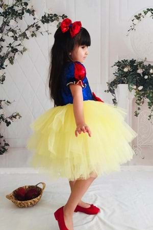 Tütülü Pul Payet 10 Yaş Kız Çocuk Kostüm Elbise