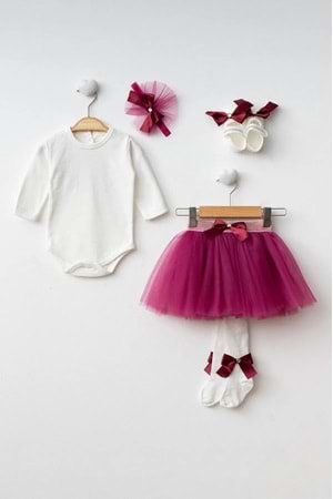 Kız Bebek Tütü Etekli Badili Melek Kanat Takım PNPN1122