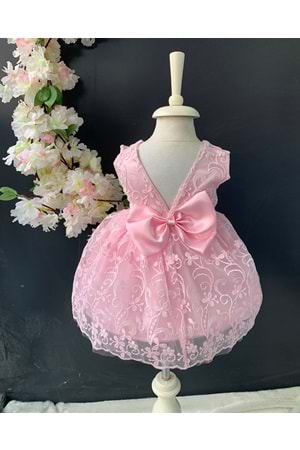 Saç Bantlı Papatyalı Dantelli Bebek Elbise PNPN146