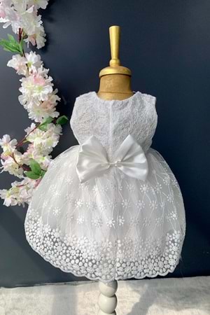 Dantelli Kız Bebek Elbise PNPN152