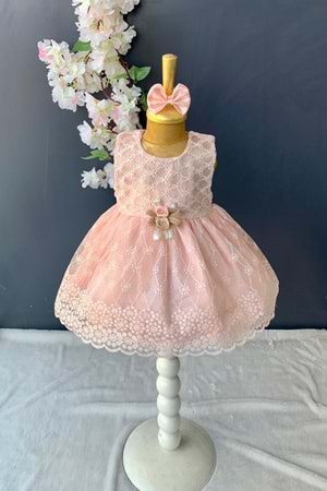 Dantelli Kız Bebek Elbise PNPN152