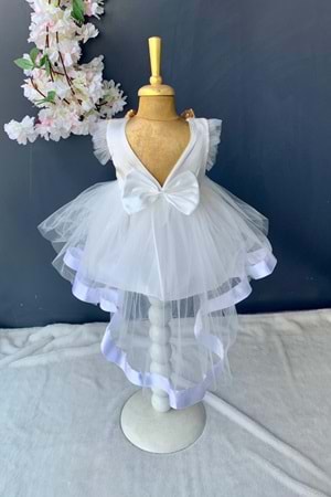 Pul Payet Fiyonklu Saten Kız Bebek Mevlütlük Elbise PNPN176