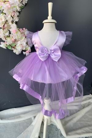 Pul Payet Fiyonklu Saten Kız Bebek Mevlütlük Elbise PNPN176