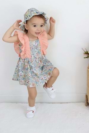Kız Bebek Pamuklu Çıtır Bebek Elbise TF7313