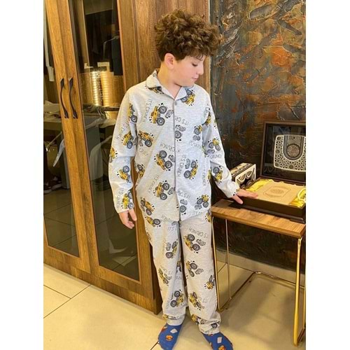 Erkek Çocuk Baskılı Baskılı Penye Pijama M00667