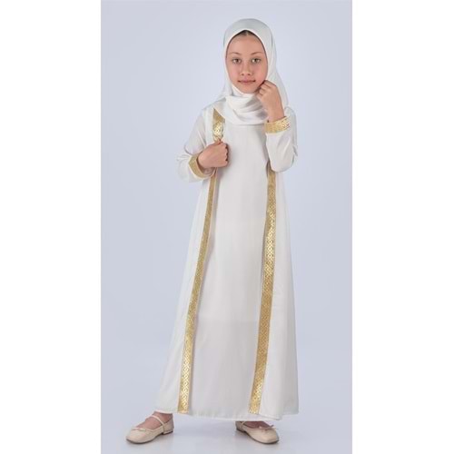 Medine İpek Kumaş Eşarplı Tesettür Namaz Elbise M00742